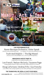 Music Tea and Art in The Court Aug 03 2019 Poster