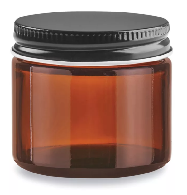 60ml (2 oz) Glass Jar with Metal Lid for Predosing - 24 PACK